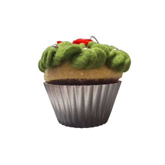 Hallmark Keepsake Christmas Cupcake Ornament 2011 Simply Irresistible Fabric Han - Picture 5 of 6